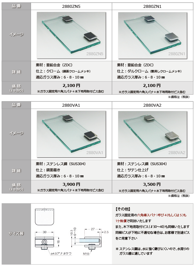 ガラスサイズが700×250程度の小さいサイズに適しています