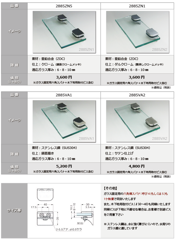 ガラスサイズ幅は概ね1800mm程度まで。木下地用取付ビスも同梱します！